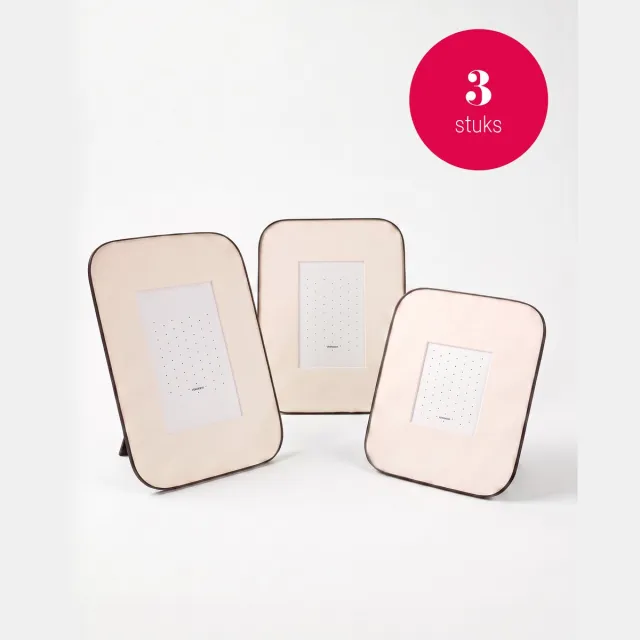 vtwonen Fotolijsten - Zwart - Set van 3 - Metaal - Verschillende formaten Goud