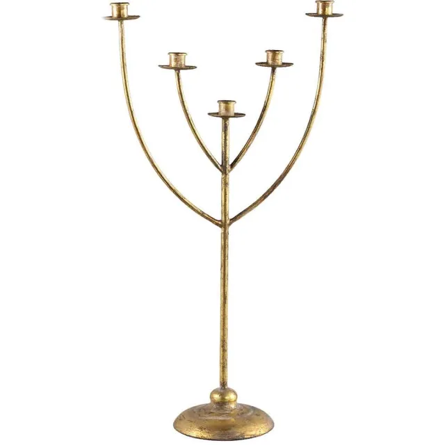 PTMD COLLECTION PTMD Charles Meervoudige Kandelaar - 34 x 16 x 67 cm - Ijzer - Goud