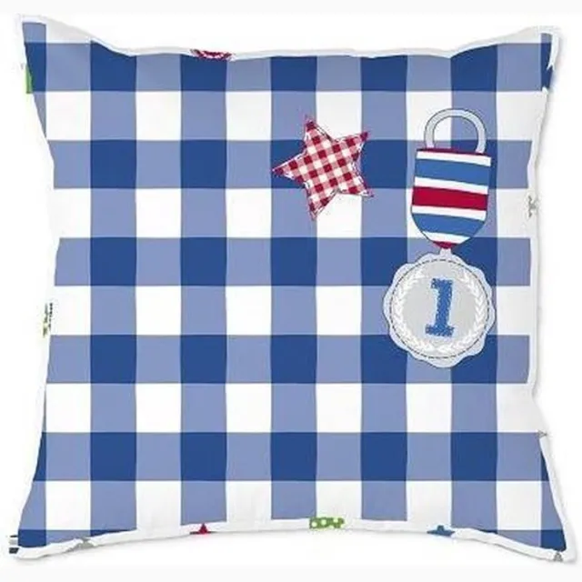 Lief! Lifestyle LIEF! Sierkussen Number One Blue (45x45) blauw