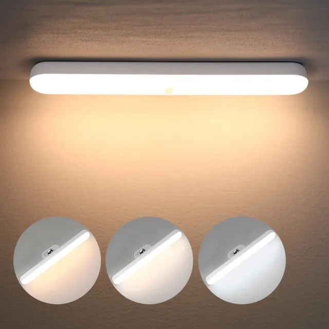 NETTLIFE Onderkastlamp - LED Kastverlichting - Dimbaar - Kaptafel Lamp met Magneet - 28cm - Draadloze Spiegellamp - 2W - USB Oplaadbare - Batterij Kastlamp - 360° Zwenkbare - Magnetische Onderkastverlichting - voor Keuken wit