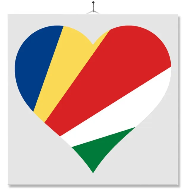 MC Living Tegel Met Opdruk | Hart | Vlag | Seychelles Multi-Color