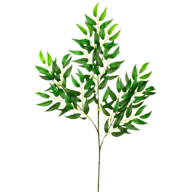 Mica Decorations Kunstplant takken Ruscus - H72 cm - lichtgroen - kunststof - bladgroen - siertakken