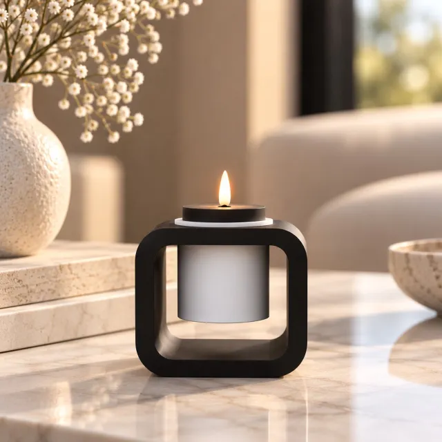 Decor & Diffuse Oplaadbare LED Kaars Destiny – Zwart Luxe Design – met bewegende vlam – 80 uur Brandtijd – Afstandsbediening & Timer - usb oplaadbaar