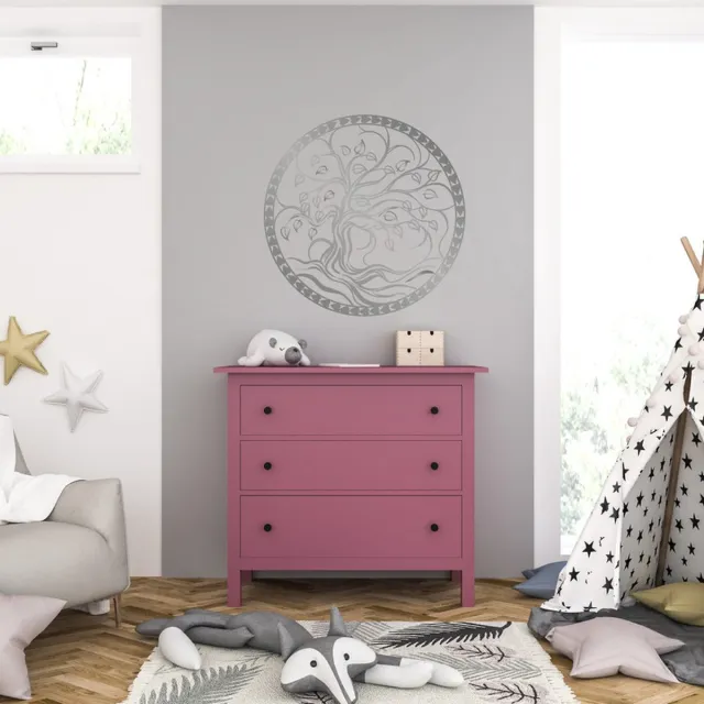 MC Living Muursticker - Tree Of Life - 46,4 x 46,4 - Zilver