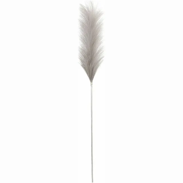 House of Seasons Pluimgras losse steel/tak - zilvergrijs - 104 cm - Decoratie kunst bloemen Lichtgrijs