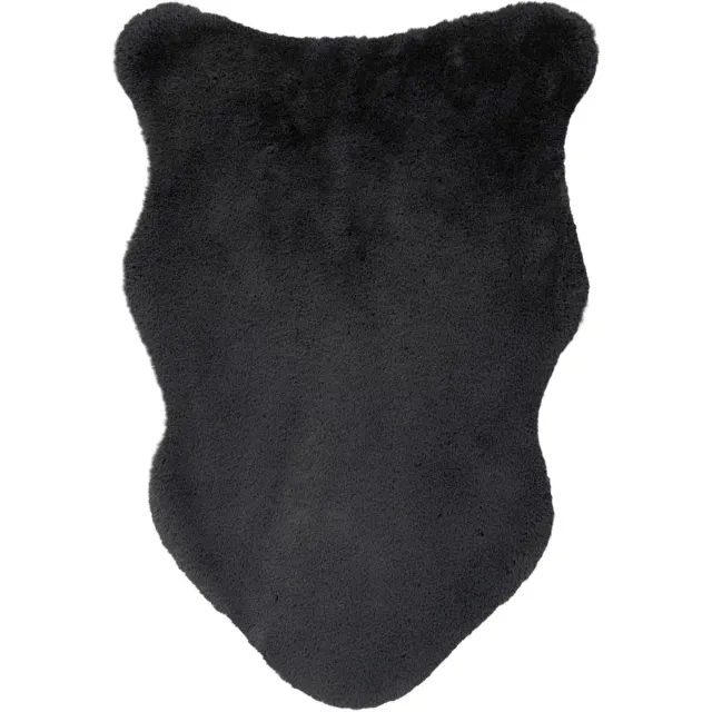 Padiro knus hoogpolig vloerkleed - donkergrijs - modern effen ontwerp - voor vloerverwarming - van polyester