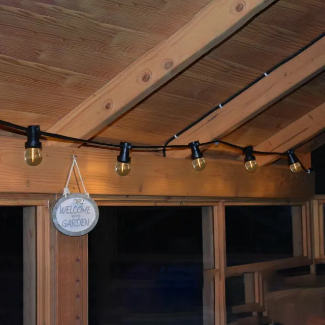 Fonkel 10m Arena Pro Platte Prikkabel – Warm Wit 2700K Lampjesslinger - Lichtsnoer - Sfeerverlichting Buiten en Binnen - Feestverlichting
