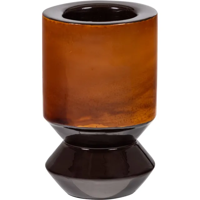 WOOOD Kiva Kandelaar 20x12 CM - Metaal - Bruin - 20x12x12 cm