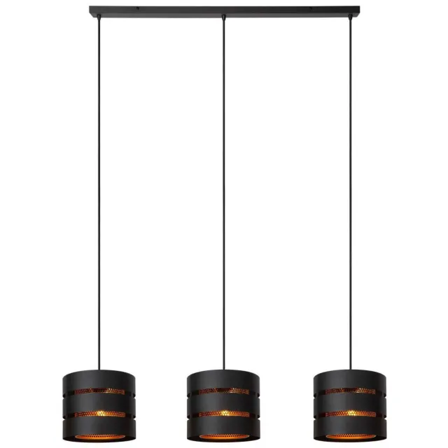 Lucide ROSAS - Hanglamp - 3xE27 - Zwart
