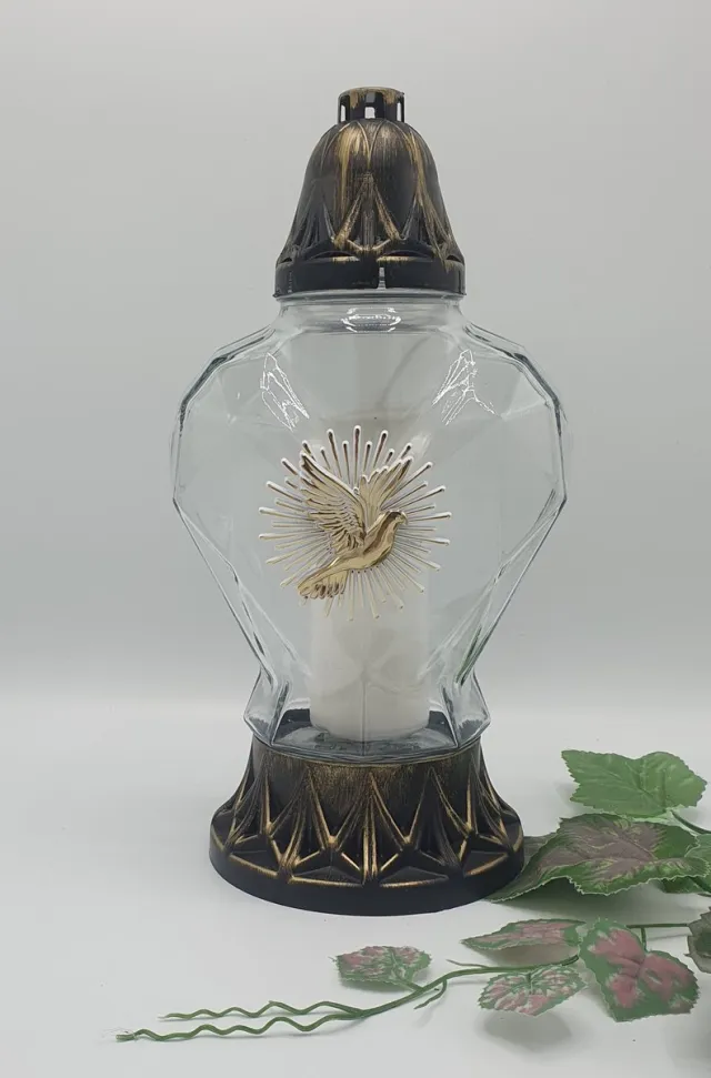 Olimpia Herdenkingslicht - Hart - Duif - Goud - Z-37 - Grafkaars - Graflantaren - Graflicht Goud1