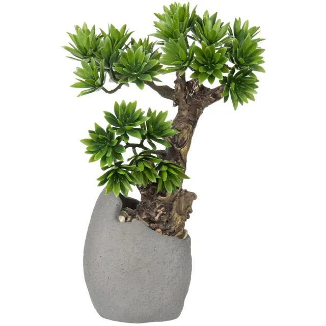 Unyqoos Natuurgetrouwe kunstbonsai met cementpot voor stijlvolle interieurdecoratie Type #1