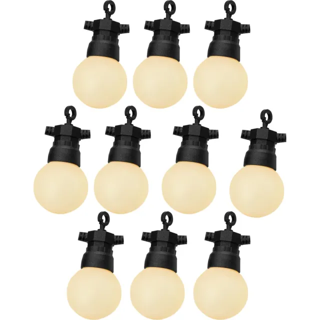 Luxform Lichtsnoer Honolulu - met 10 warm witte LED lampjes - met 8 verschillende functies - geschikt voor buiten