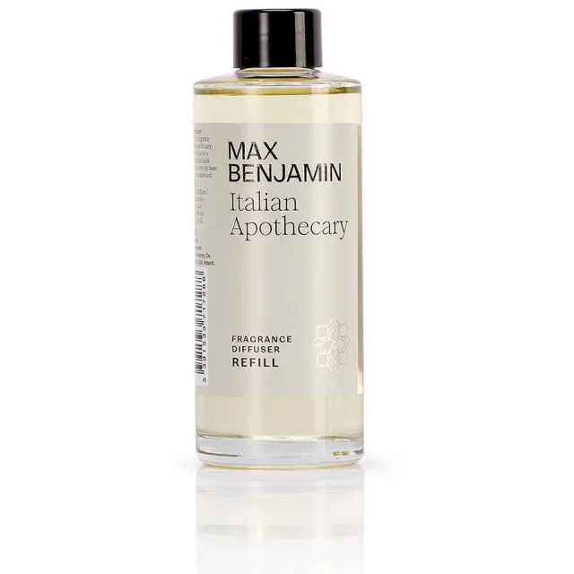 Max Benjamin geurstokjes Refill - Italian Apothecary - 150 ml lichtgrijs