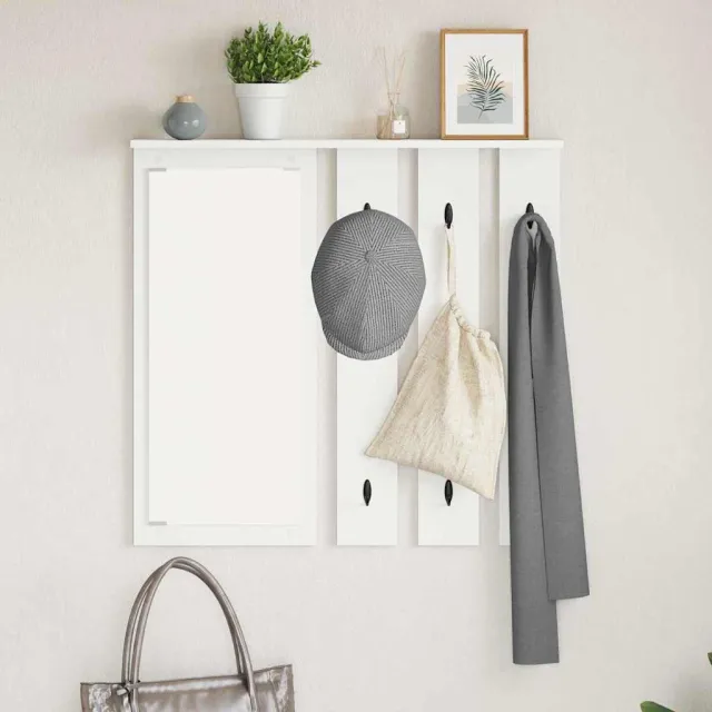 vidaXL Wandgemonteerde kapstok Wit 84 x 10 x 80 cm