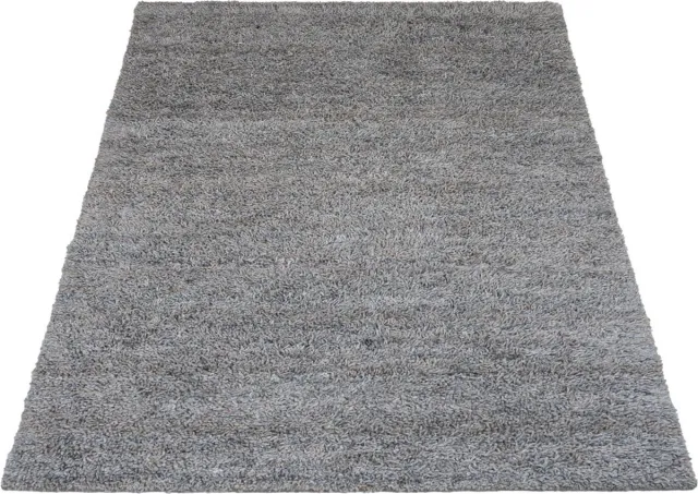 Veer Carpets Vloerkleed Berbero Pelosa Grey 834 - 240 x 340 cm - Wol Hoogpolig Vloerkleed – Japandi / Tijdloos Design Grijs