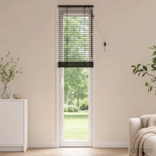 vidaXL Venetiaanse jaloezie Donkerbruin 55 x 250 cm 35 mm