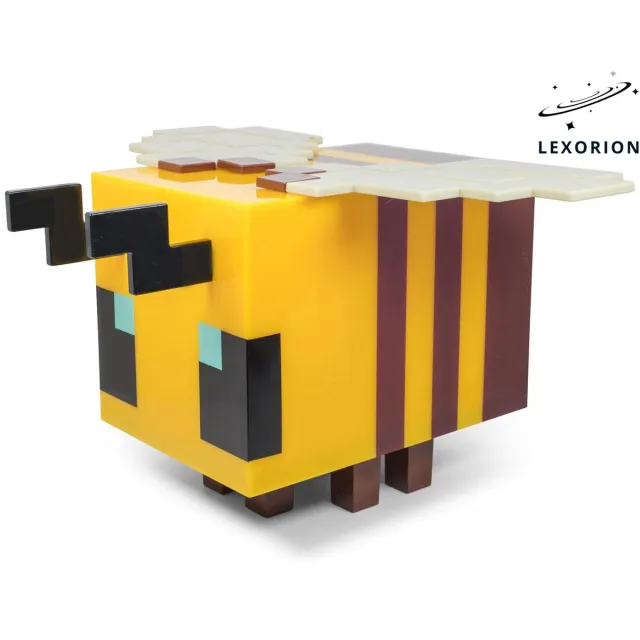 Lexorion PixelArt Gele Bij Figural Mood Light – LED Nachtlampje 12 cm (5 inch) – Sfeerlamp – Decoratieve Gaming & Slaapkamer Verlichting Geel