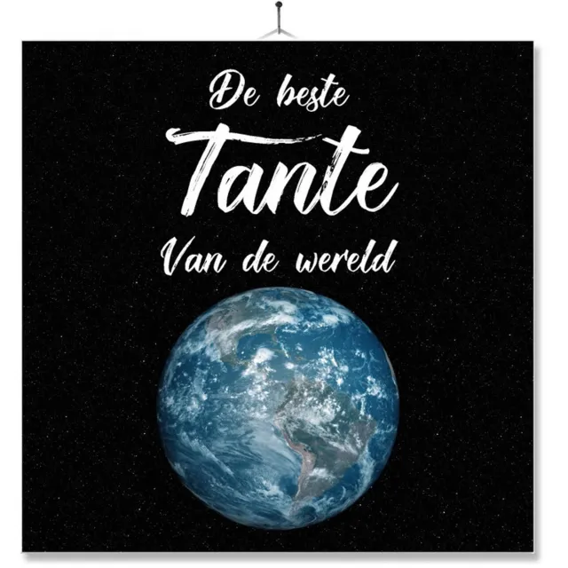 MC Living Tegel Met Opdruk | Verjaardag kado | Toilet WC | De Beste Tante Van De Wereld Multi-Color