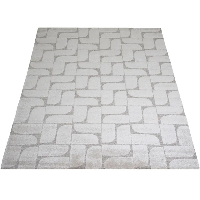 Veer Carpets Vloerkleed Nala Beige - 240 x 340 cm - Design Hoog-Laag Vloerkleed in Scandinavische / Japandi / Hotel Chique Stijl