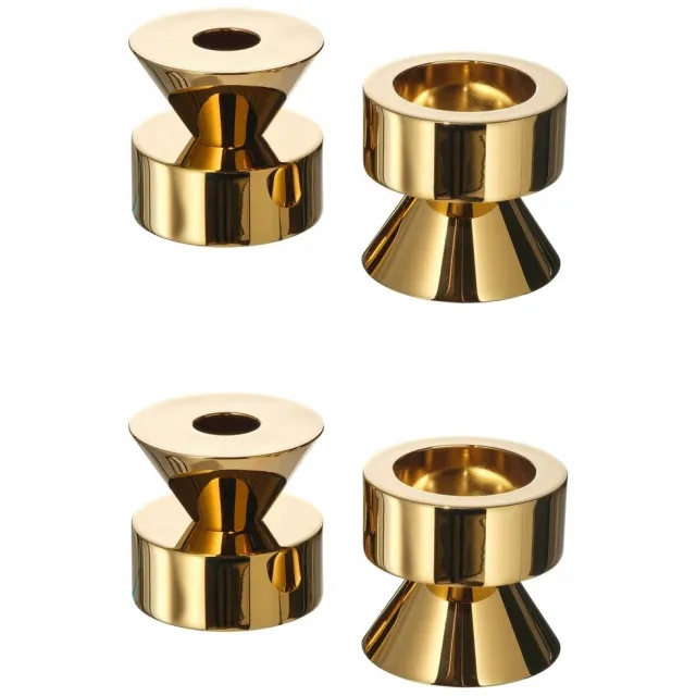 ikea Set van 2 Messing Kleur Kaarshouders - 6 cm Hoog