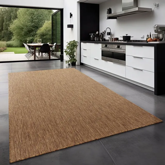 TT Home Tapijt Buiten Woonkamer Eetkamer Balkon Weerbestendig 300 x 400 cm Rechthoek 300 x 400 cm Rechthoek bruin