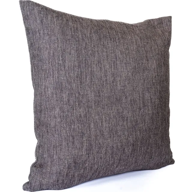 Lampe Textiles Kussenhoes 45x45cm Donkergrijs (Steel Grey) - Met Rits - Linnen & Recycled - Wasbaar - Strijkbaar - Belgische makelij