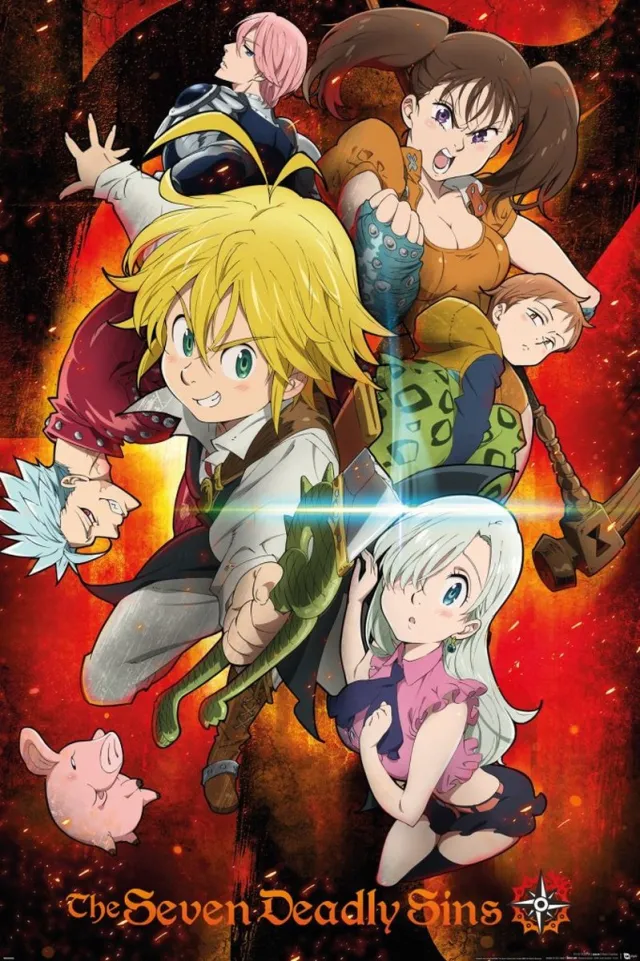 ABYSTYLE Poster The Seven Deadly Sins - Key Art 1 61x91,5cm Divers