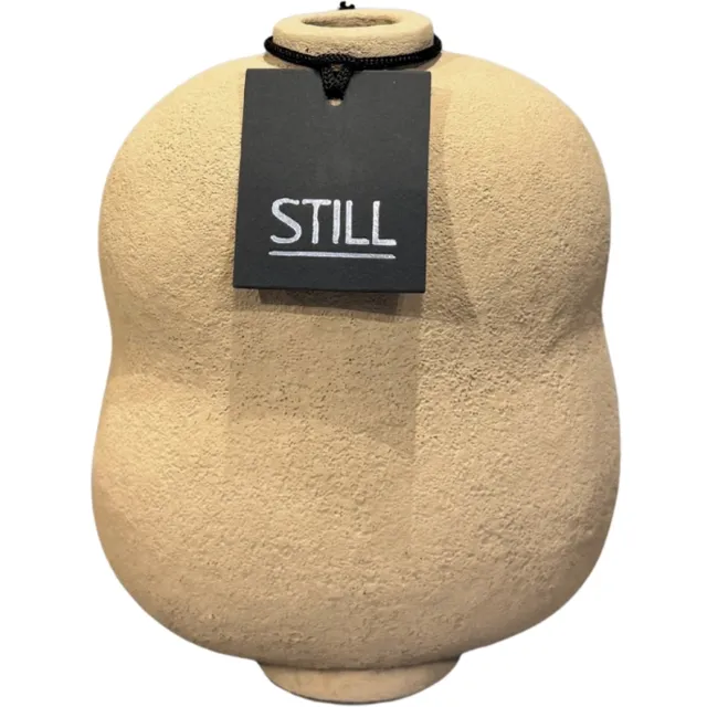 STILL Platte organische vaas - Butter - 22x15 cm