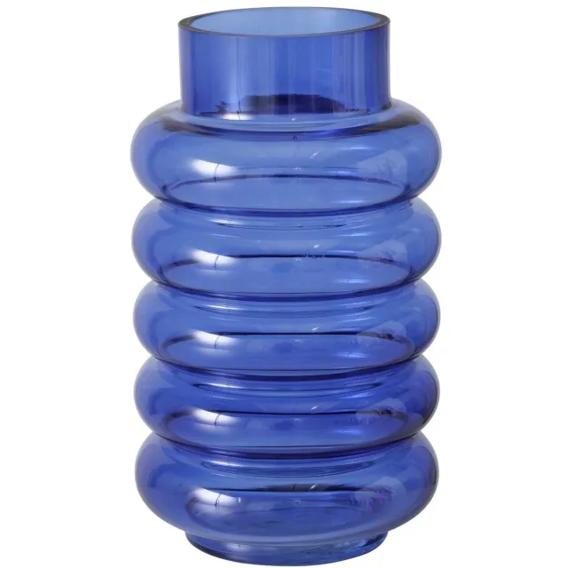 Boltze Home Vaas Ribbo blauw - Glas -Boltze 25 cm