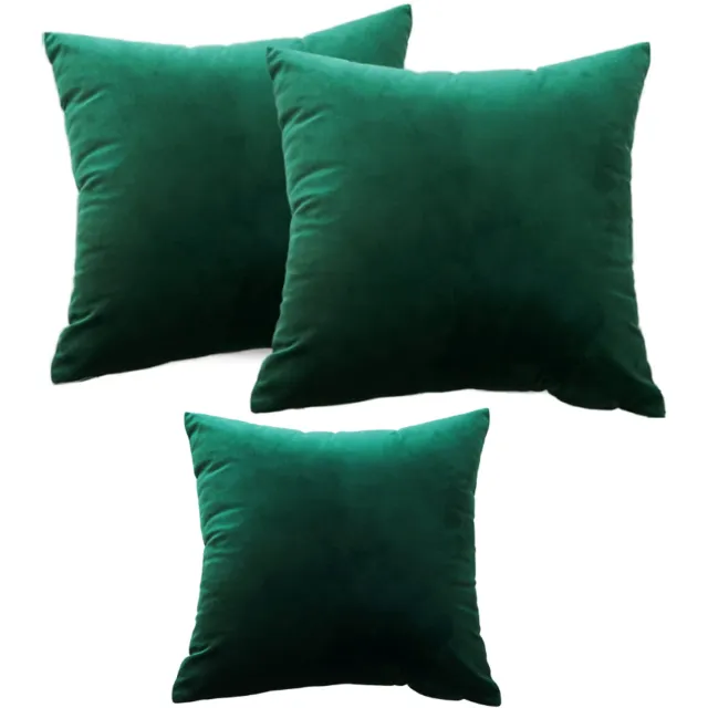 DYVNS® Sierkussens 50x50 cm - Set van 2 Kussenhoezen - Kussensloop - Groen Donkergroen