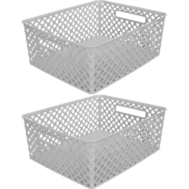 5Five® 5five Opbergmanden - 2 stuks - 11 liter - Kunststof - Grijs