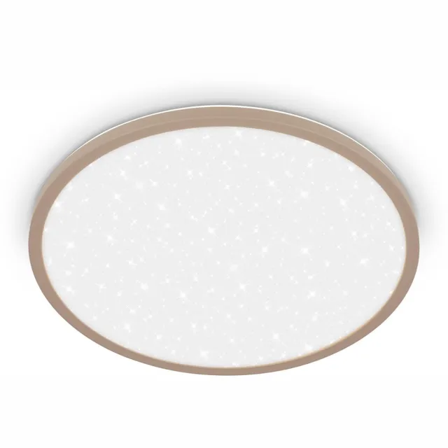 B.K.Licht BRILONER Slim – LED Plafondlamp – panel met sterrenhemel effect – neutral wit licht 4.000K – 30W – 3.600lm – beige – Ø37.5 cm Beige (sterrenhemel)