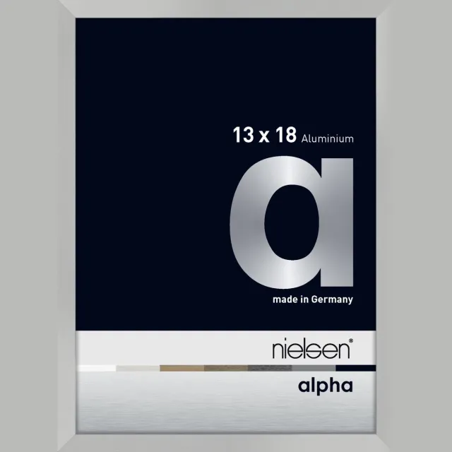 Nielsen Alpha Aluminium Fotolijst Frosted Silver 13x18cm Aluminium-zilver