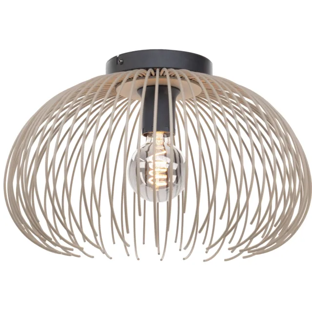 EGLO Venezuela-A Plafondlamp - E27 - ؠ38,5 cm - Zandkleur Zwart;Zand;