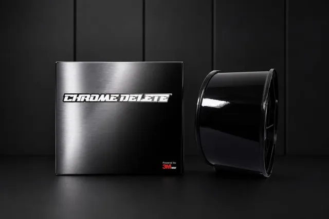 Chrome Delete 3M™ 2080 Wrap Film Autostickers, Wrapfolie, Carwrapfolie in Black Gloss 20meter x 5cm Zwart