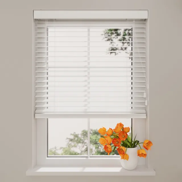 DTCH Houten Jaloezie - 50 mm - Essence - Wit - 150 x 130 cm - Maten van 50 t/m 250 cm breed