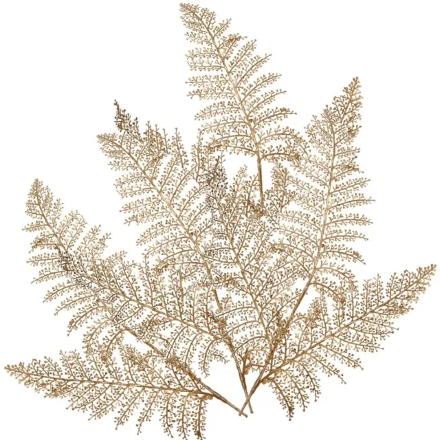 Decoris Kunstplant tak varen - 4x - goud - 80 x 30 cm - kunststof - metallic glans - decoratie takken en twijgen Goudkleurig