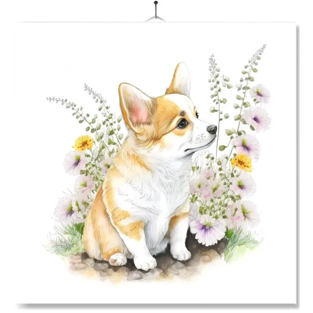 MC Living Tegel Met Opdruk | Verjaardag kado | Cadeau | Honden | Corgi Ontwerp 3