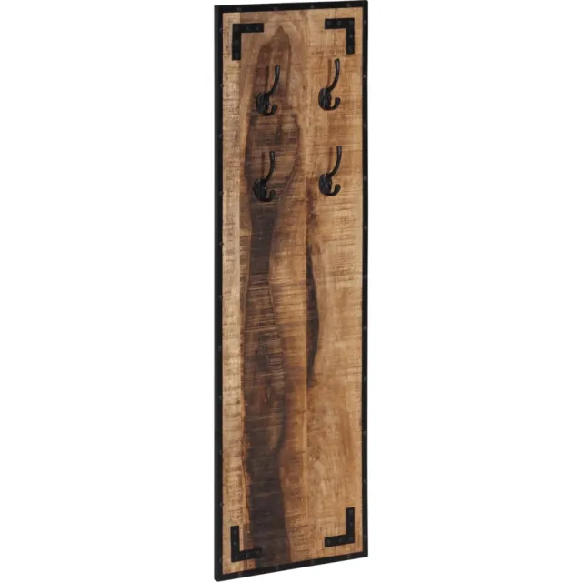 vidaXL Kapstok 35x8x110 cm massief ruw mangohout Bruin