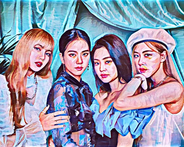 Passion For Art K-POP BLACKPINK 2 - Poster - 40 x 60 cm blauw