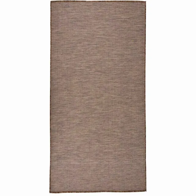 vidaXL Buitenkleed platgeweven 100x200 cm bruin