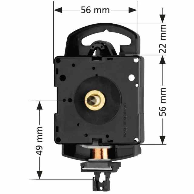 HERMLE Kwarts slingeruurwerk MS, Hermle 2200, WWL 16,0mm Leer
