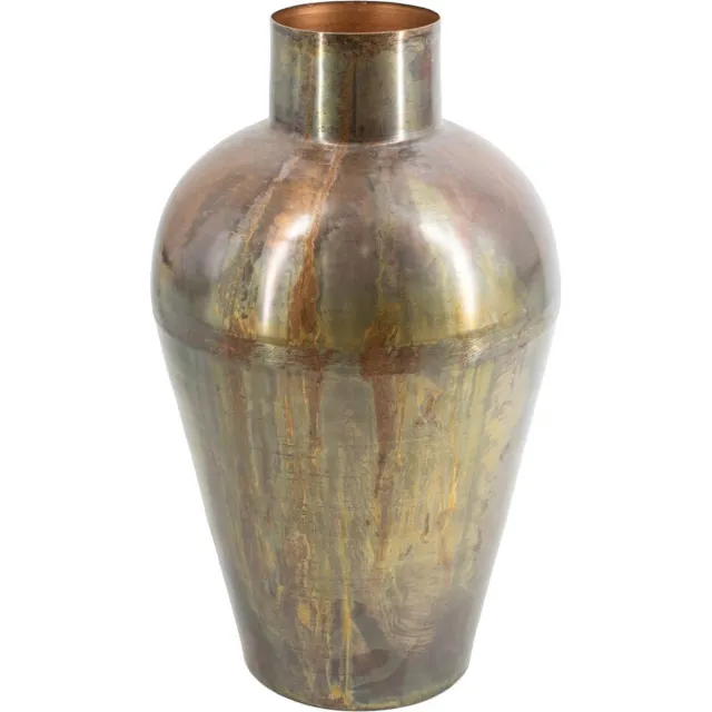 homebound by ky Vaas metaal roest | 10x25x43cm | bloemenvaas roest