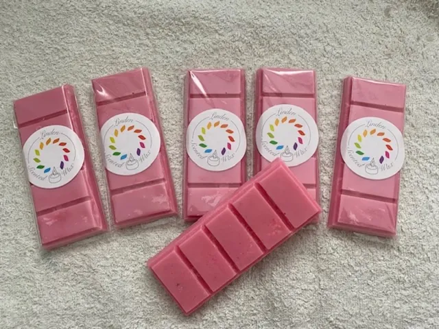 Linden Waxmelts NUMBER 5 waxmelt parfum geur - Linden - handgemaakt - 100% sojawax - aromatic - voor geurbrander - huisparfum roze