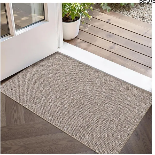 RFWR Antislip Voor Deurmat Binnen 44x75 cm - Wasbare en Absorberende Instapmat - Laag Profiel Binnendeurmat Khaki