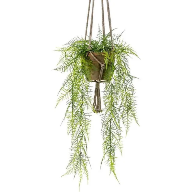 Emerald Asparagus Kunst Hangplant 80cm | Levensechte kunstplant | Kunst hangplant | Kunstplant voor binnen Groen