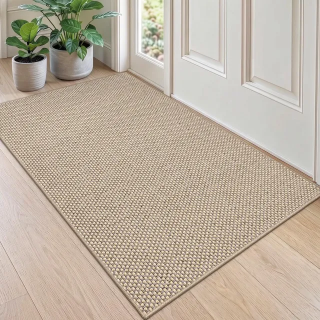 Famanu Deurmat Binnen 90 x 140 cm - Vuil en water opvangen - Absorberend en wasbaar - Beige 1 stuk