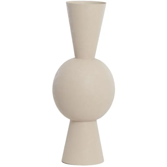 Light & Living Vaas Chedi - Lichtgrijs - Ø25cm - Metaal - Modern - Bloemenvaas - Woondecoratie - Decoratieve vaas voor woonkamer of slaapkamer