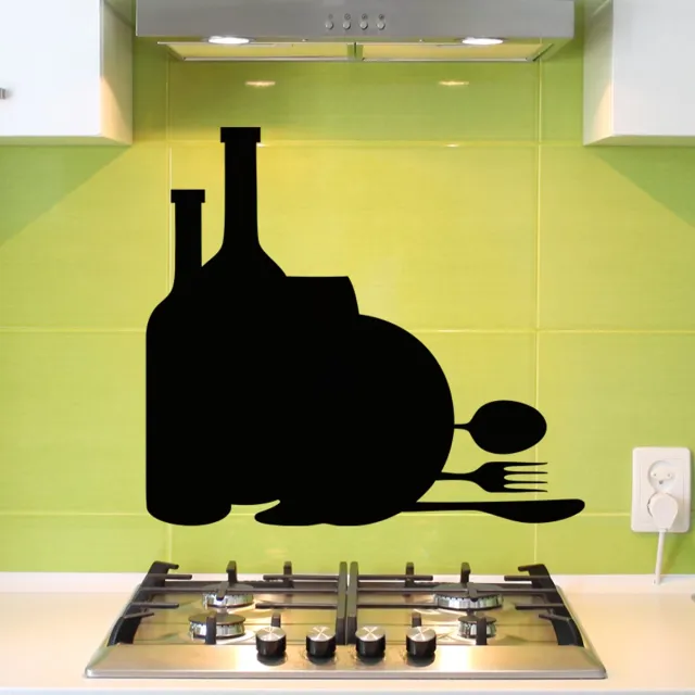 Ambiance Sticker Schoolbordsticker - uitwisbare zelfklevende muurstickers - MEAL DESIGN - 20x20cm Multi color