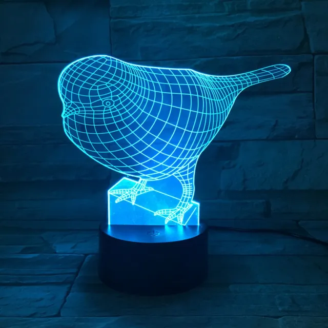 MC Living 3D Led Lamp Met Gravering - RGB 7 Kleuren - Mus